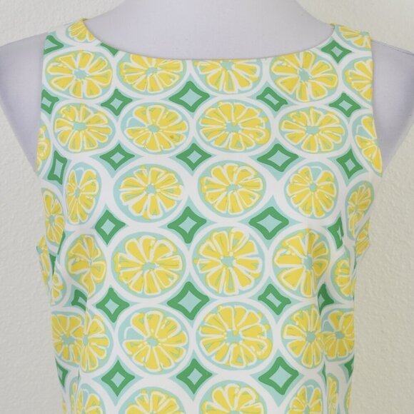 STS Sail To Sable Lemon Print Shift Dress - S - Picture 2 of 9